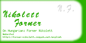 nikolett forner business card